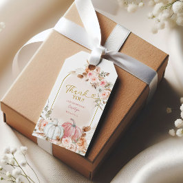 Etiqueta de regalo para baby shower de calabaza bo