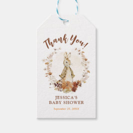 Etiqueta de regalo para baby shower de conejito Fl