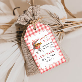 Etiqueta de regalo para baby shower de Hamburguesa