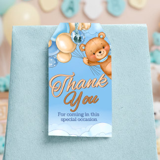 Etiqueta de regalo para baby shower de niño - We C