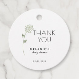 Etiqueta de regalo para baby shower Floral Baby In