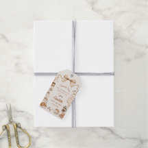 Etiqueta de regalo para baby shower 'Un bebé está 