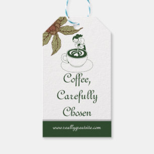 Etiqueta de regalo para barista de café cuidadosam
