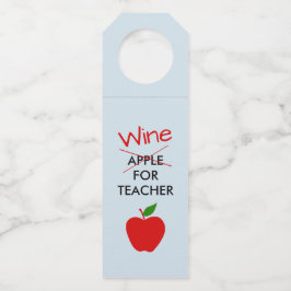 Etiqueta de regalo para colgar botella de vino par