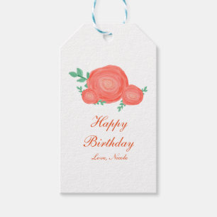 Etiqueta de Regalo para Desayuno Nupcial de Flores