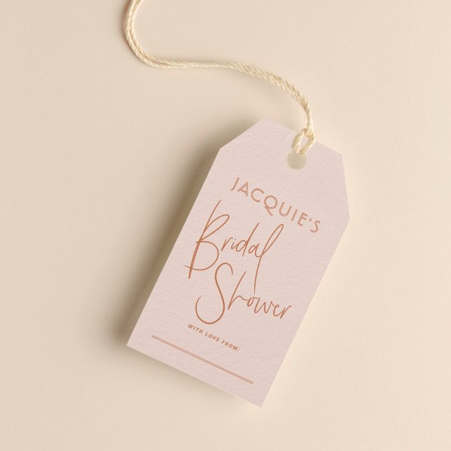 Etiqueta de regalo para despedida de soltera con r (Gift Tag Mock-up)