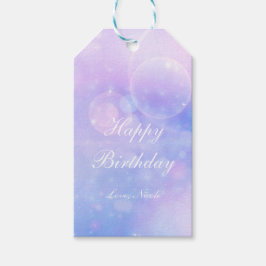 Etiqueta de regalo para fiesta de galaxia cósmica