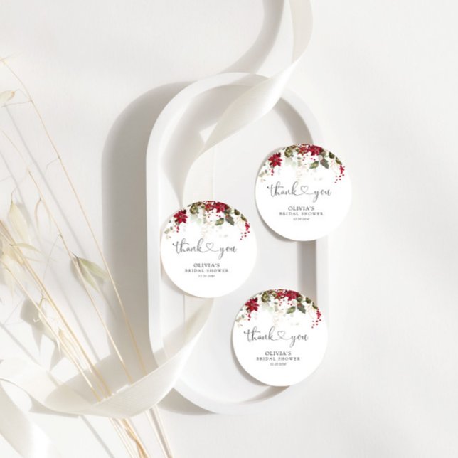 Etiqueta de regalo para fiesta de novia con poinse (Subido por el creador)