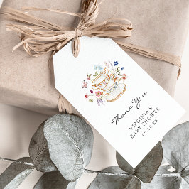Etiqueta de regalo para fiesta de té de bebé