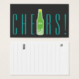 Etiqueta de regalo para fiestas navideñas de Año N