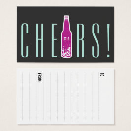 Etiqueta de regalo para fiestas navideñas de Año N