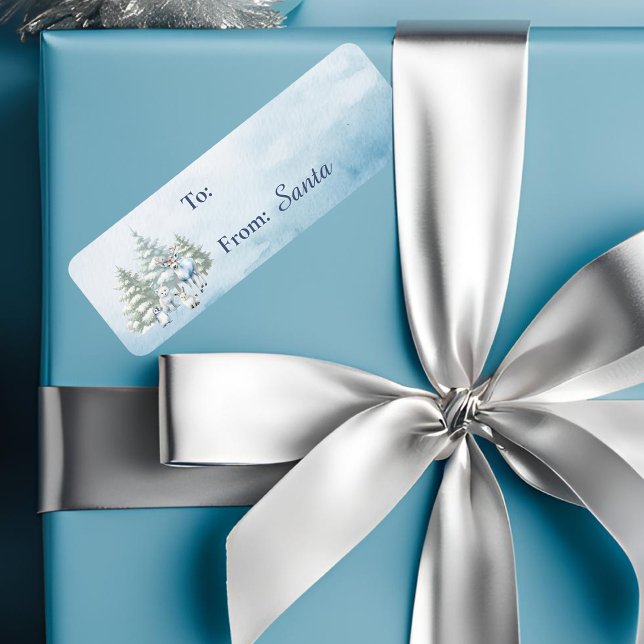 Etiqueta de regalo para los Navidades de animales  (Woodland creatures gift label sticker)