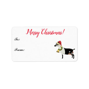 Etiqueta de regalo para los Navidades de cabra lác
