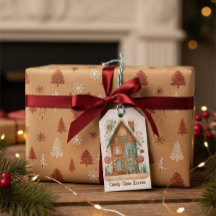 Etiqueta de regalo para los Navidades de la cabaña