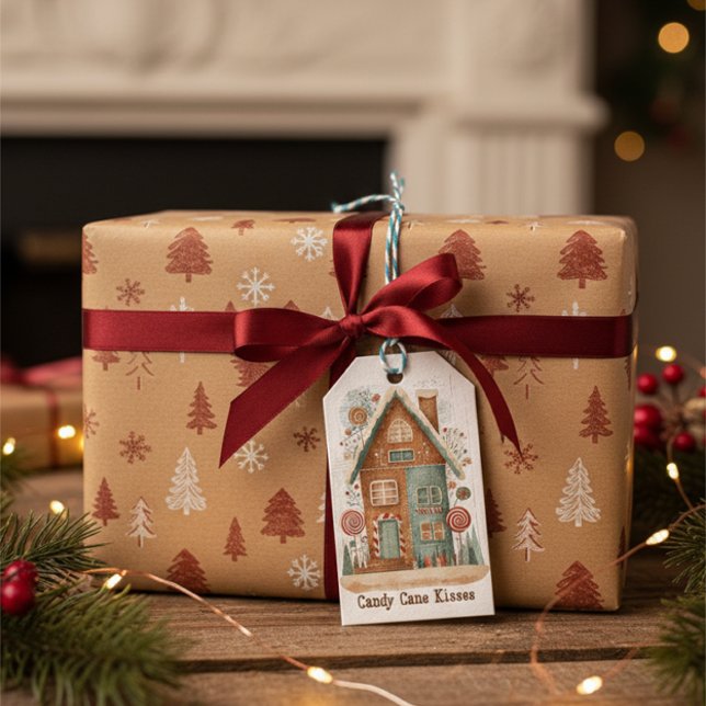 Etiqueta de regalo para los Navidades de la cabaña (Subido por el creador)