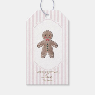 Etiqueta de regalo para los Navidades rosados del 