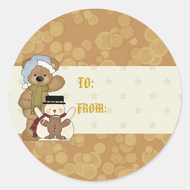 Etiqueta de regalo para navidades (Anverso)