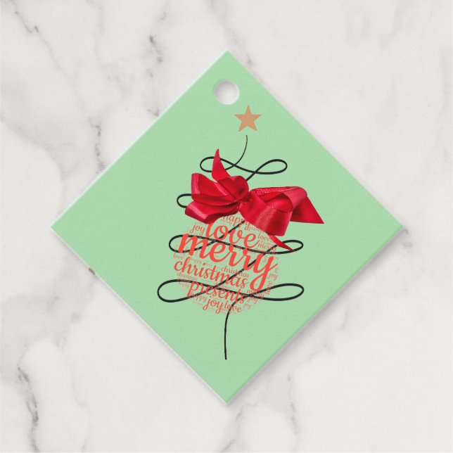 Etiqueta de regalo para Navidades de bauble festiv (Anverso)