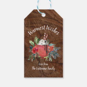 Etiqueta de regalo para Navidades de chocolate cal