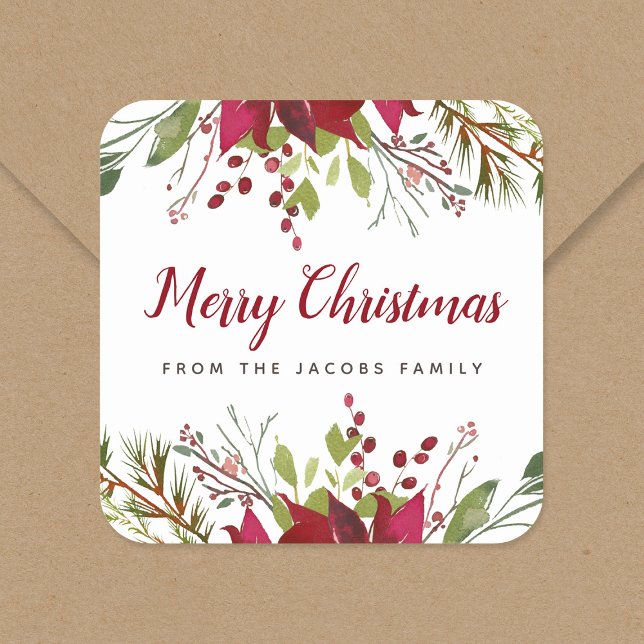 Etiqueta de regalo para Navidades de la vegetación (Subido por el creador)