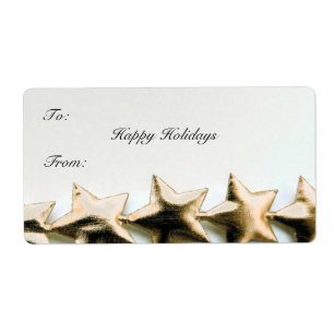 Etiqueta de regalo para Navidades de las estrellas