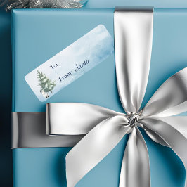 Etiqueta de regalo para Navidades de liebre del Ár