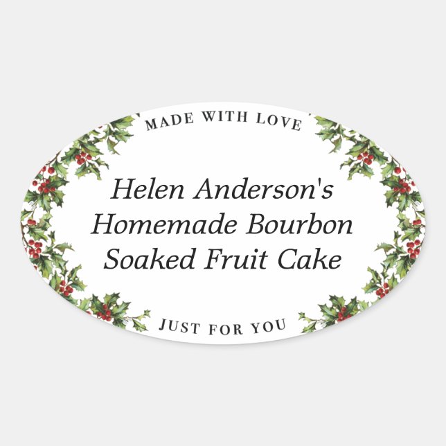 Etiqueta de regalo para Navidades de óvalo de marc (Anverso)