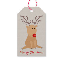 Etiqueta de regalo para Navidades rusos de renos s