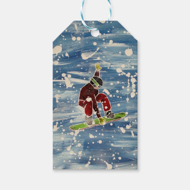 Etiqueta de regalo para Snowboard (Anverso)