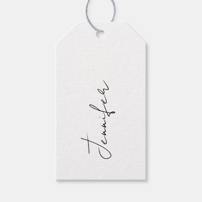 Etiqueta de regalo para una ducha de novia con nom (Anverso)