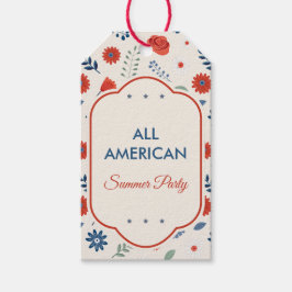 Etiqueta de regalo patriótica Vintage Americana