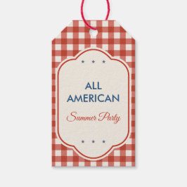Etiqueta de regalo patriótica Vintage Americana