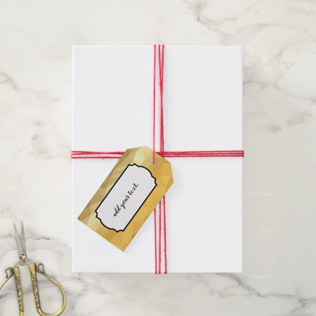 Etiqueta de regalo personalizable con efecto metál (Con cuerda)