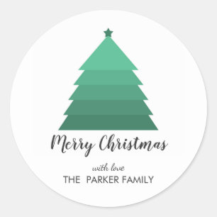 Etiqueta de regalo personalizada de árbol de Navid
