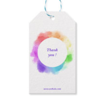 Etiqueta de regalo personalizada de arcoíris de ne
