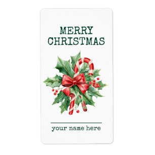 Etiqueta de regalo personalizada de caramelo de Na