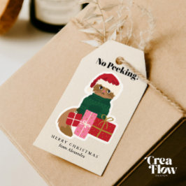 Etiqueta de regalo personalizada de gato para navi