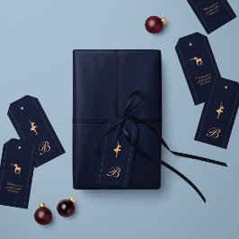 Etiqueta de regalo personalizada de lujo de Navida