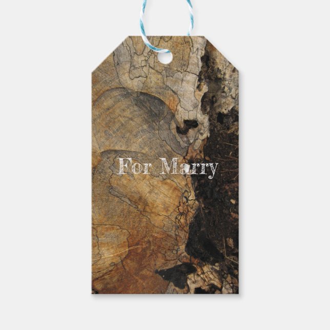Etiqueta de regalo personalizada de madera (Anverso)