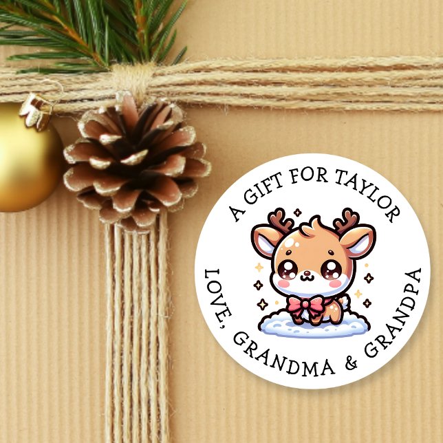 Etiqueta de regalo personalizada de Navidad | Rosa (Subido por el creador)