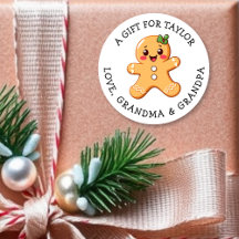Etiqueta de regalo personalizada de Navidad | Rosa