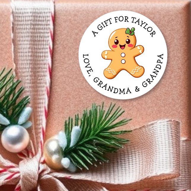 Etiqueta de regalo personalizada de Navidad | Rosa (Subido por el creador)