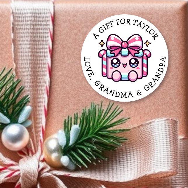 Etiqueta de regalo personalizada de Navidad | Rosa (Subido por el creador)
