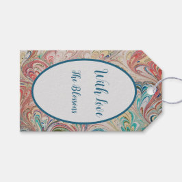 Etiqueta de regalo personalizada de papel con marc