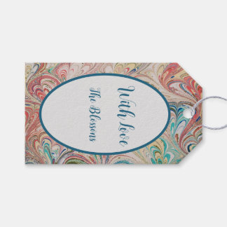 Etiqueta de regalo personalizada de papel con marc