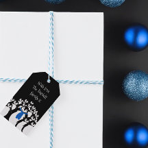 Etiqueta de regalo personalizada de pingüino para 