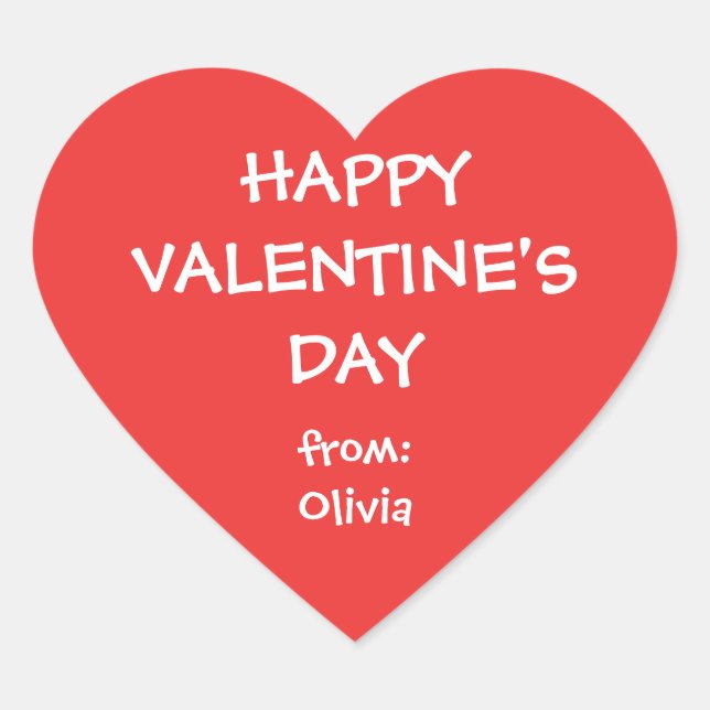 Etiqueta de regalo personalizada de San Valentín d (Anverso)