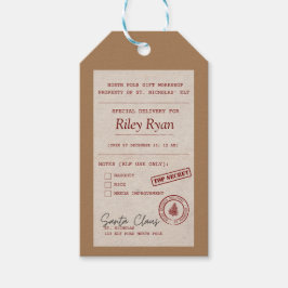 Etiqueta de regalo personalizada de Santa