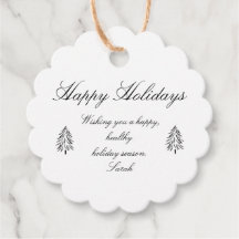 Etiqueta de regalo personalizada de vacaciones fel