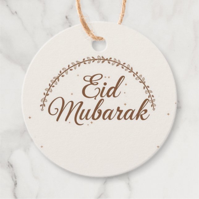 Etiqueta de regalo personalizada Eid mubarak (Anverso)